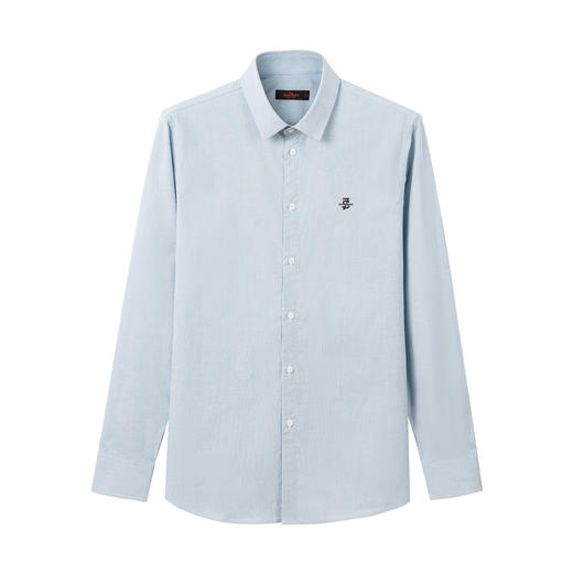 【特价】【含麻】柒牌男装春新款商务休闲男士打底衫青年棉麻透气长衬	120A71160 商品图3