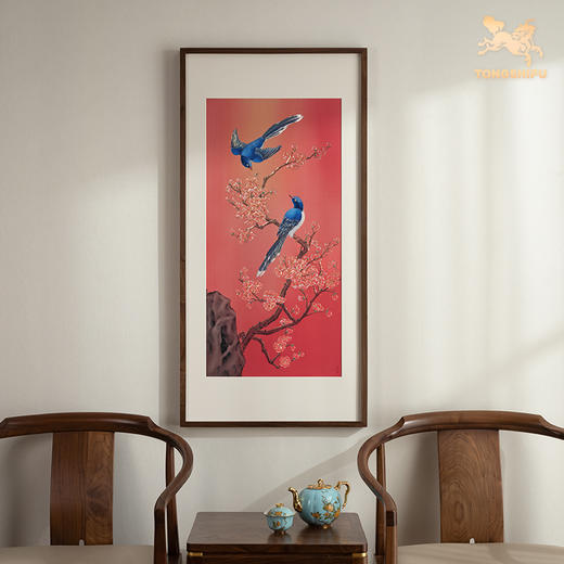 铜师傅 手工錾刻 铜雕画 《喜气盈门》客厅玄关沙发背景墙装饰画 商品图1