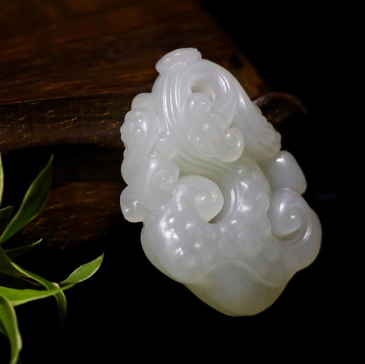 和田玉（白玉）籽料挂件--灵芝30.37g 商品图4