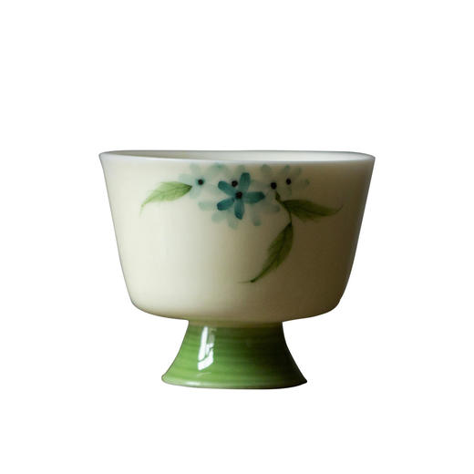 茶香记  手绘紫阳花小高足雅杯  清新灵秀  古典优雅  小巧可爱 商品图4