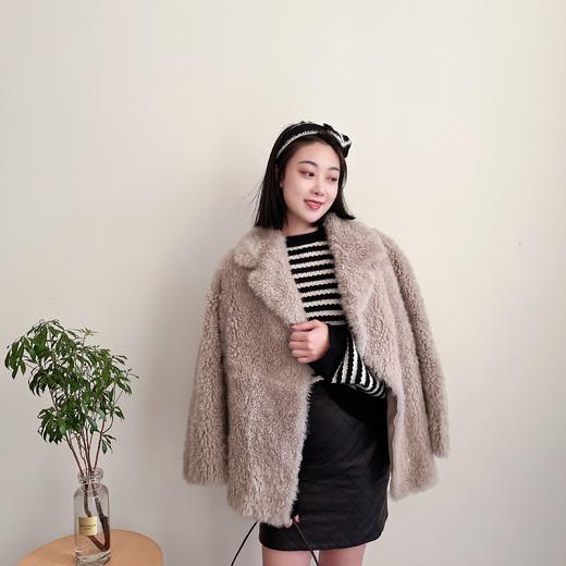 皮毛一体西装领皮草外套 商品图2