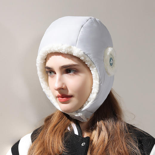 【保暖黑科技，高颜值防风帽！】韩版新款羽绒面料帽子，男女骑车骑行防风防水护耳，保暖时尚雷锋帽 商品图3