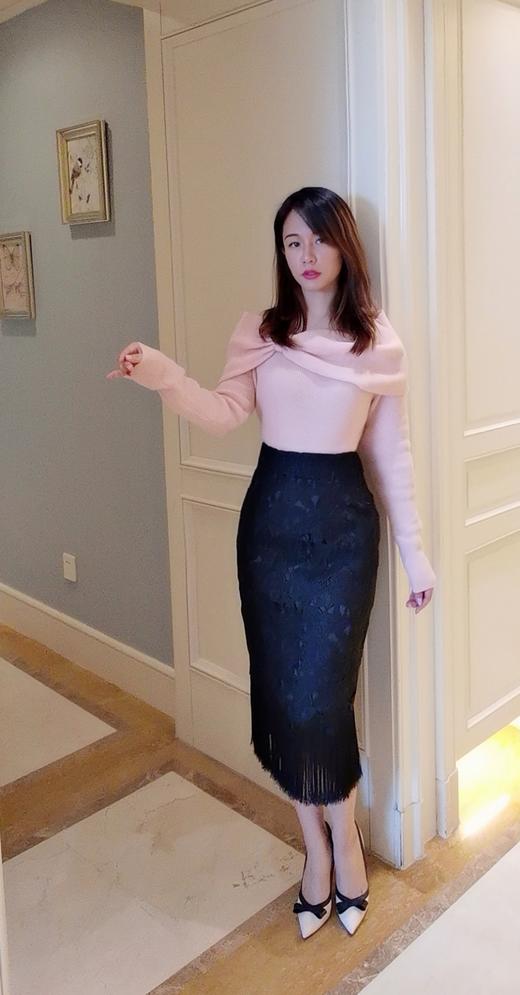 逸红颜 #明月优选 胡笙 重工蕾丝流苏半裙 时髦优雅Lady 商品图7