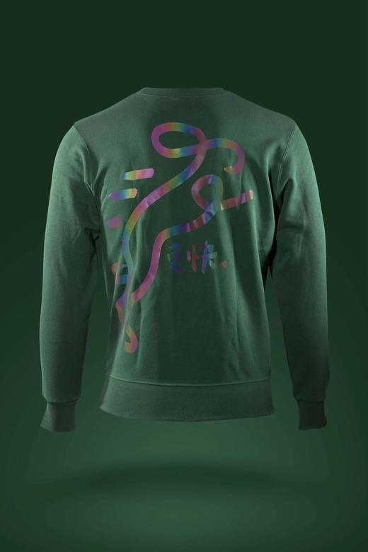 严素套头休闲棉卫衣，变快/更快，男女通用宽松日常枣红绿灰 商品图6