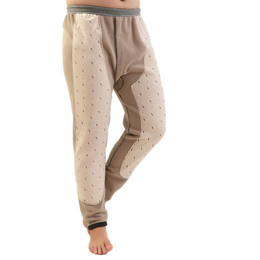 【DF】大依优型加绒加厚奥粒绒双层贴片变温蚕丝羊毛护膝保暖裤加肥加大棉裤 商品图3