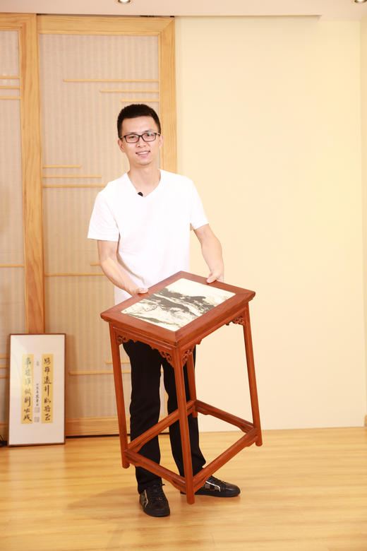 红桥红  家具严选  缅甸花梨（大果紫檀）【恭王府 寿字纹 圈椅 茶几】 商品图7