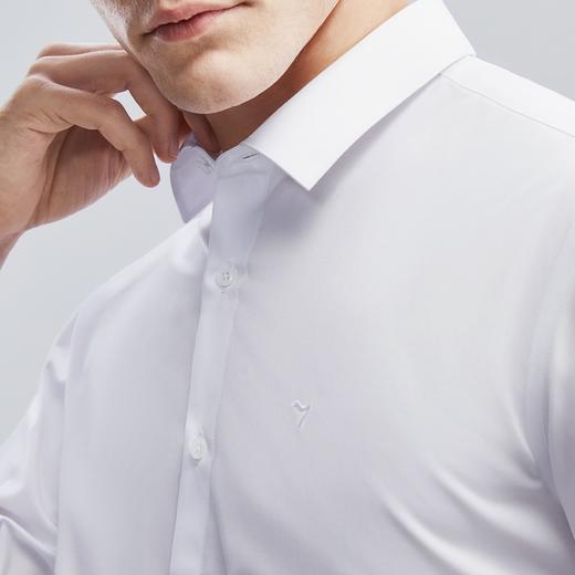 【特价】【易去污】柒牌男士商务正装长袖衬衫春秋新款时尚职场衬衣	124A70560 商品图1