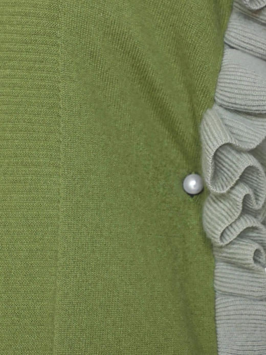 TYNVIE 多用途羊绒混纺背心/披肩 - 橄榄绿 商品图5