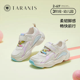 泰兰尼斯2023童鞋春季新款休闲鞋防滑跑步鞋子包头防踢女童运动鞋 T01X3A2535
