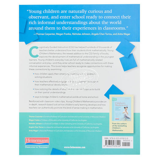 【中商原版】Young Children’s Mathematic幼儿数学Cognitively Guided Instruction in Early Childhood Education 商品图1