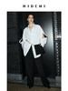 HIDEMI 节日系列双袖纽扣设计感黑白拼色极简衬衫外套 商品缩略图1