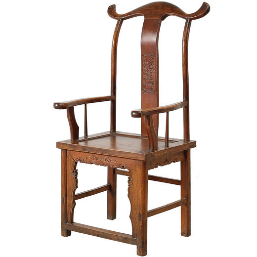 明清家具古玩老古董民间老货收藏老家具挂灯椅四出头椅/对 商品图5