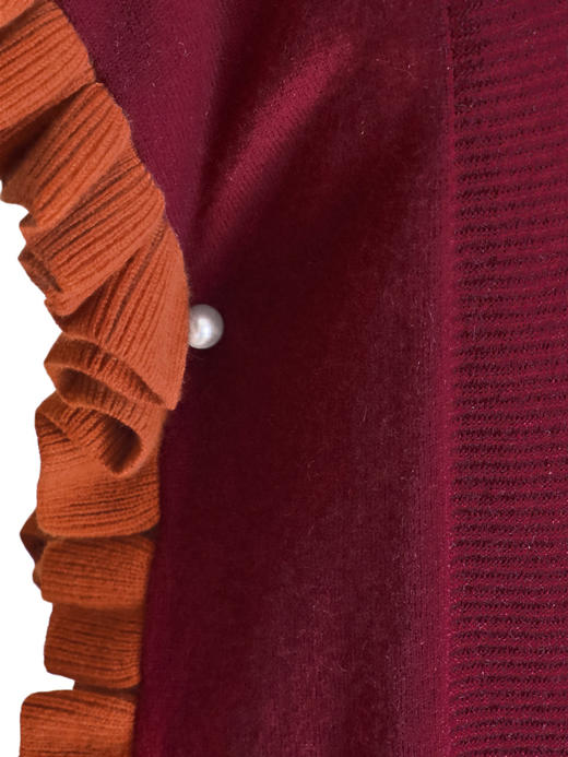 TYNVIE 多用途羊绒混纺背心/披肩 - 梅洛红 商品图5