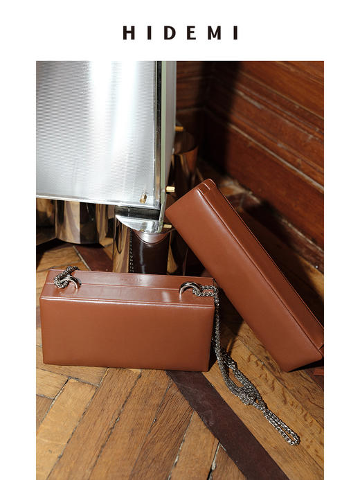 HIDEMI 节日系列拿铁红限定款box链条包 商品图2