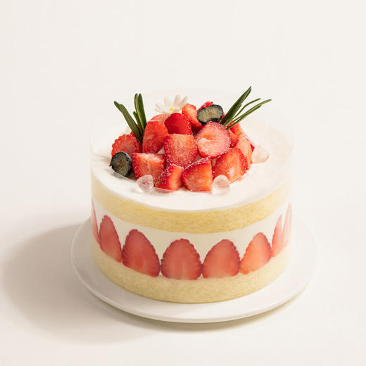 【想我了莓】5英寸草莓下午茶，香甜草莓加动物奶油。暖冬特惠。（yq赣州幸福西饼蛋糕） 商品图1