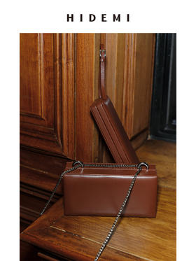 HIDEMI 节日系列拿铁红限定款box链条包