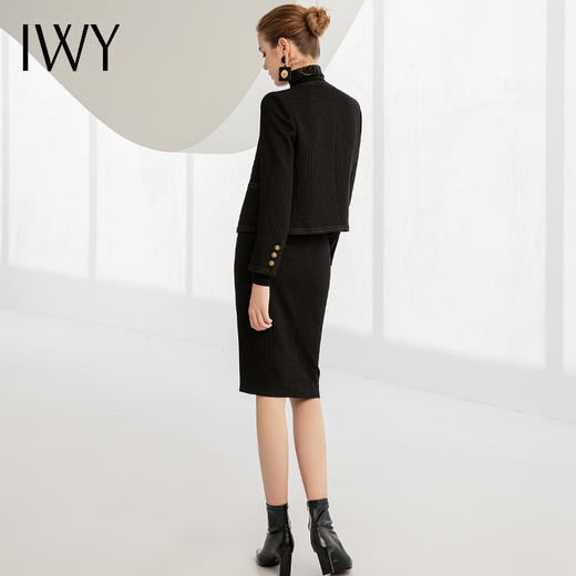 IWY/黑色气质小香风外套修身显瘦短外套女西装224004C1+S1 商品图4