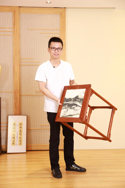 红桥红  家具严选  缅甸花梨（大果紫檀）【恭王府 寿字纹 圈椅 茶几】 商品图6