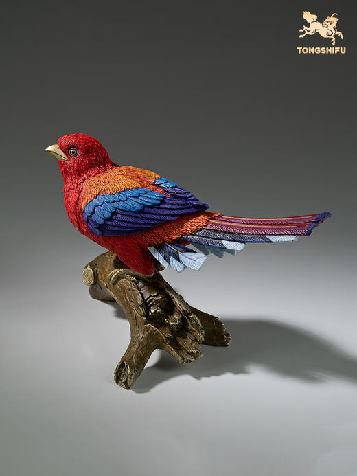 铜师傅 全铜摆件《铜师傅百鸟集》之红头咬鹃 家居饰品 桌面摆件 商品图2