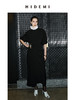 HIDEMI 节日系列褶皱不对称设计感黑色显瘦连衣裙 商品缩略图0