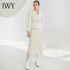 IWY/洋气时尚职业套装女气质白色英伦风长袖西服套装女商务正装百褶裙224001C1+S4 商品缩略图2