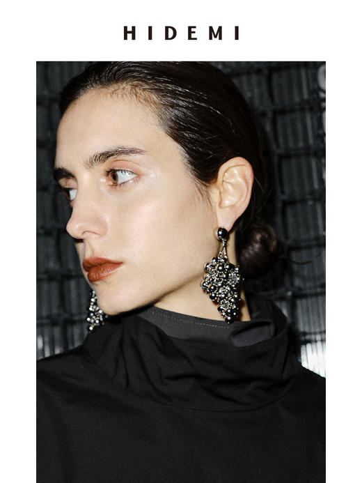 HIDEMI 节日系列设计感串珠葡萄耳环 金色/银色 商品图6