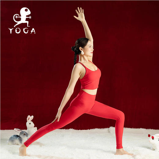 壁虎瑜伽【2212TZ208】交叉美背裸感套装（有胸垫）【5天发货】 商品图1