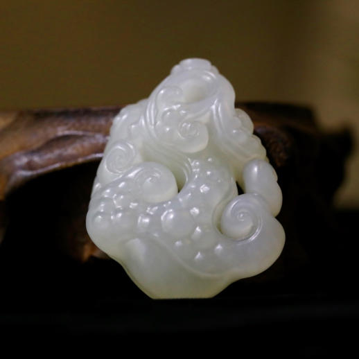 和田玉（白玉）籽料挂件--灵芝30.37g 商品图2