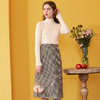 欧芮儿2019新款女装格子半身裙中长款女高腰女裙 商品缩略图2