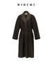 HIDEMI 【赵丽颖同款】节日系列极简分体两件式毛呢阔型浴袍腰带长款大衣 商品缩略图5