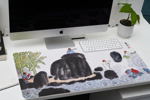 【办公好物团】中读文创·“忽闻海上有仙山”实用桌垫-80cm*40cm（三联中读x艺术家鱼山联名款） 商品图2