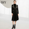 IWY/秋冬法式时尚黑色厚款西装套装女气质小香风名媛修身长袖西服套裙224002C1+S2 商品缩略图2