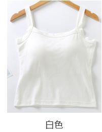 壁虎瑜伽【2212SY209】纯棉方领吊带背心【5天发货】（有胸垫） 商品图12