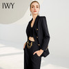 IWY/高端洋气时尚套装黑色戗勃领西服外套女名媛个性显瘦套裤223216C1+P6 商品缩略图4