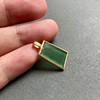 高冰种晴水绿翡翠平安无事牌18k黄金镶嵌 商品缩略图6