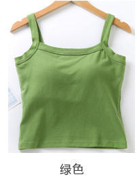 壁虎瑜伽【2212SY209】纯棉方领吊带背心【5天发货】（有胸垫） 商品图10