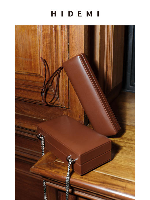 HIDEMI 节日系列拿铁红限定款box链条包 商品图1