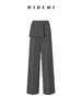 HIDEMI 节日系列可拆卸腰包设计感阔腿西裤 黑色/灰色 商品缩略图14