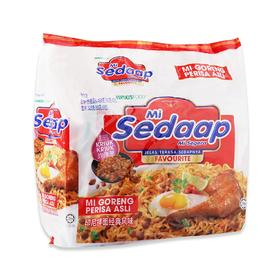 印尼进口Mi Sedaap喜达经典原味方便面捞面干拌面速食91g*5袋装