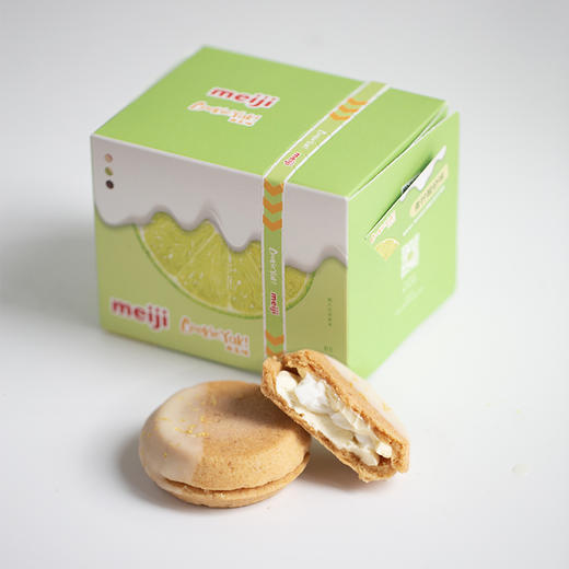 联名限定｜明治青柠酸奶味冷冻经典版曲奇烧 (4枚/盒) 商品图4