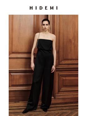 HIDEMI 节日系列轻礼服黑色抹胸式极简连体裤
