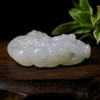 和田玉（白玉）籽料挂件--灵芝30.37g 商品缩略图8