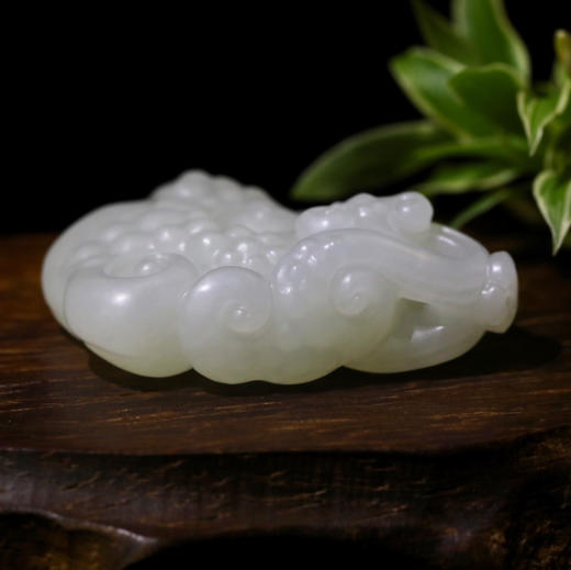 和田玉（白玉）籽料挂件--灵芝30.37g 商品图8