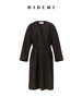 HIDEMI 【赵丽颖同款】节日系列极简分体两件式毛呢阔型浴袍腰带长款大衣 商品缩略图6