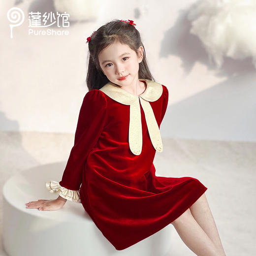 pureshare蓬纱馆 女童拜年服可爱新款-萌朵连衣裙 商品图5