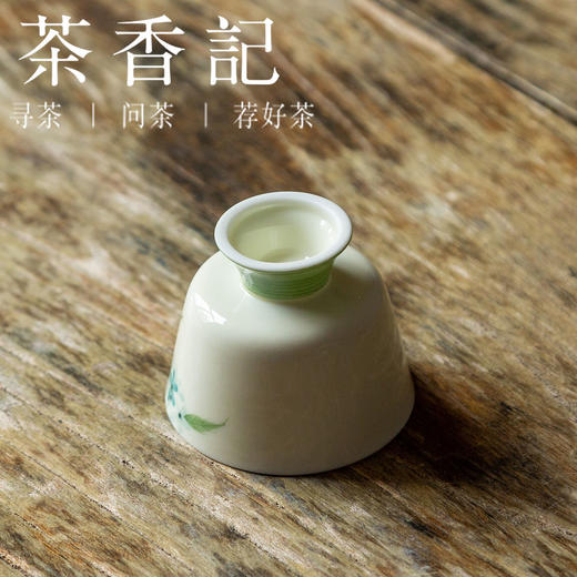 茶香记  手绘紫阳花小高足雅杯  清新灵秀  古典优雅  小巧可爱 商品图3