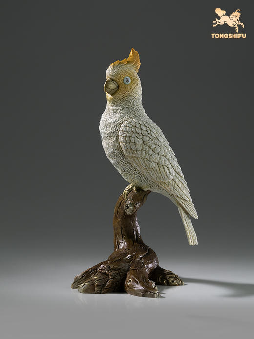铜师傅 全铜摆件《铜师傅百鸟集》之葵花凤头鹦鹉 家居桌面饰品 商品图3
