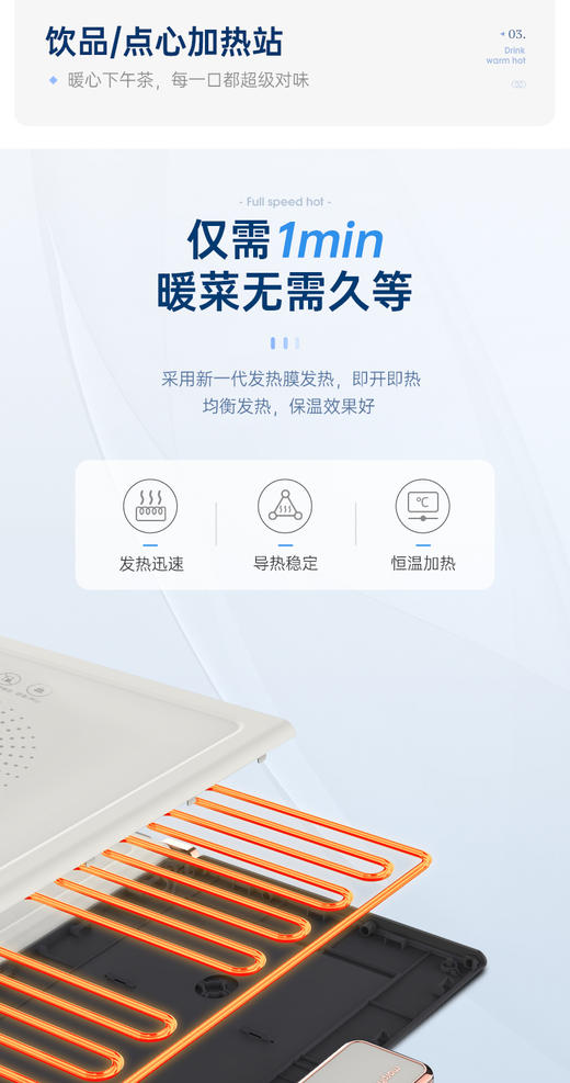 摩飞MR8300折叠暖菜板 商品图4