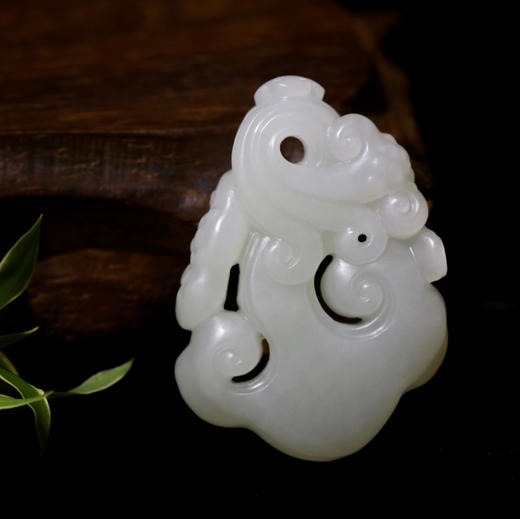 和田玉（白玉）籽料挂件--灵芝30.37g 商品图5