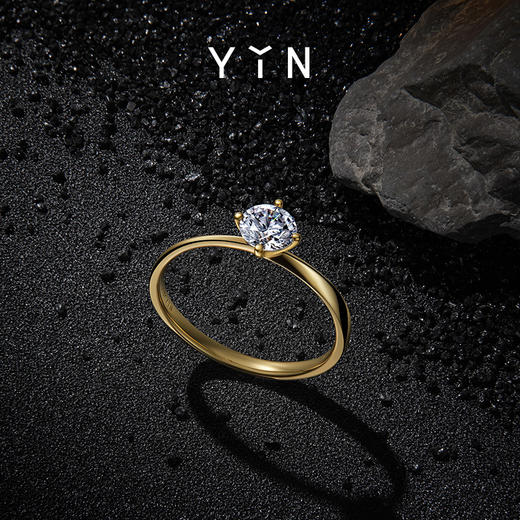 「隐」系列莫比乌斯环定制钻戒18K金 一克拉钻石刻字 商品图5